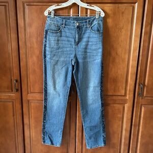 Chico’s So Slimming Girlfriend Slim Leg Ankle Jeans Size 10
